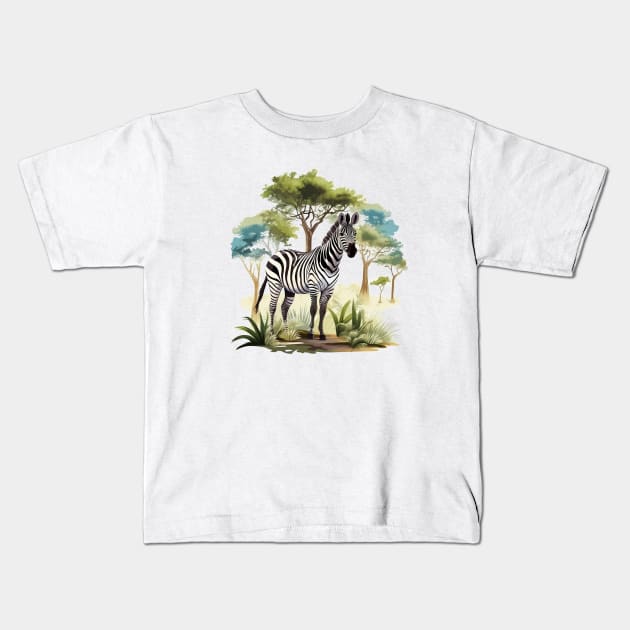 Zebra Lover Kids T-Shirt by zooleisurelife